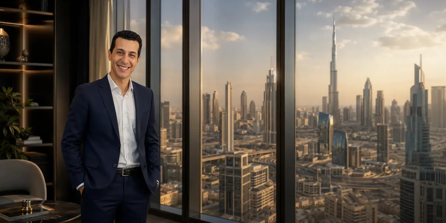 Mazen Omar overlooking Downtown Dubai
